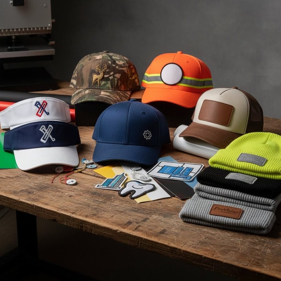 Custom embroidered hats and caps — structured caps, beanies and snapbacks, Hampton Roads VA